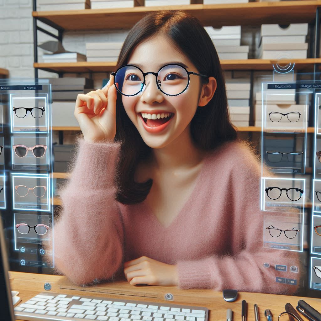 Interactive product trial like eye tracking AR