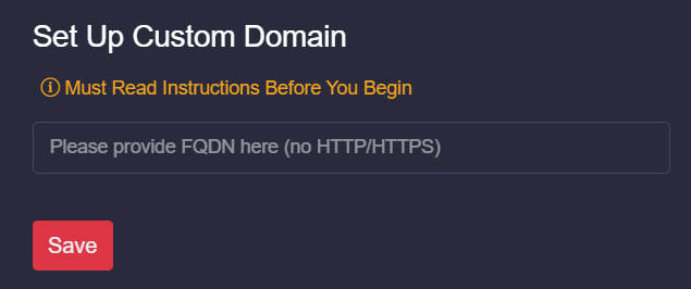 easy setup of custom domain mapping