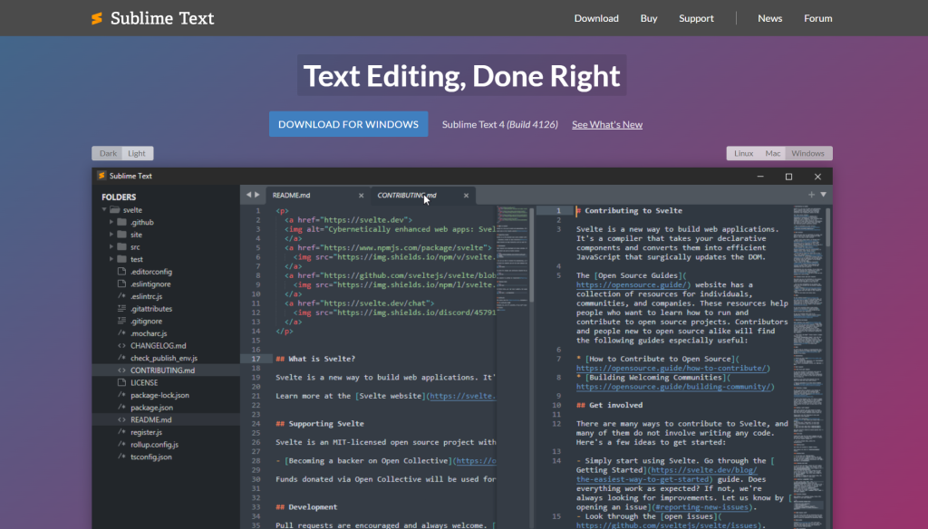 It is very easy to manage and edit several types of texts